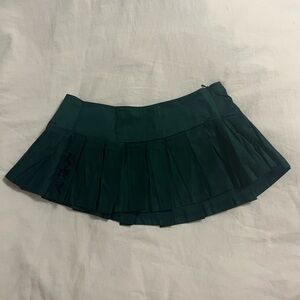 NWOT Dolls Kill x Inuyasha Fated Apprentice Mini Forest Green Pleated Mini Skirt